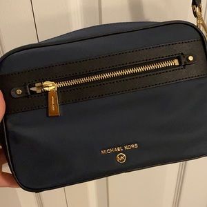 Michael Kors nylon navy crossbody camera bag